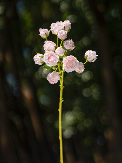 Pink Artificial 13-headed Spray Rose  Flower - 22&quot;