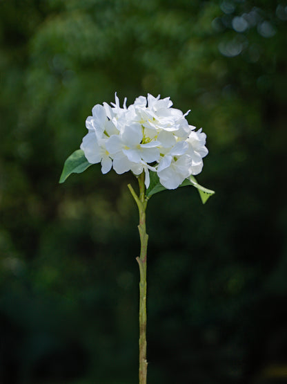 Faux Flowers White Single-headed Hydrangea - 18&quot;