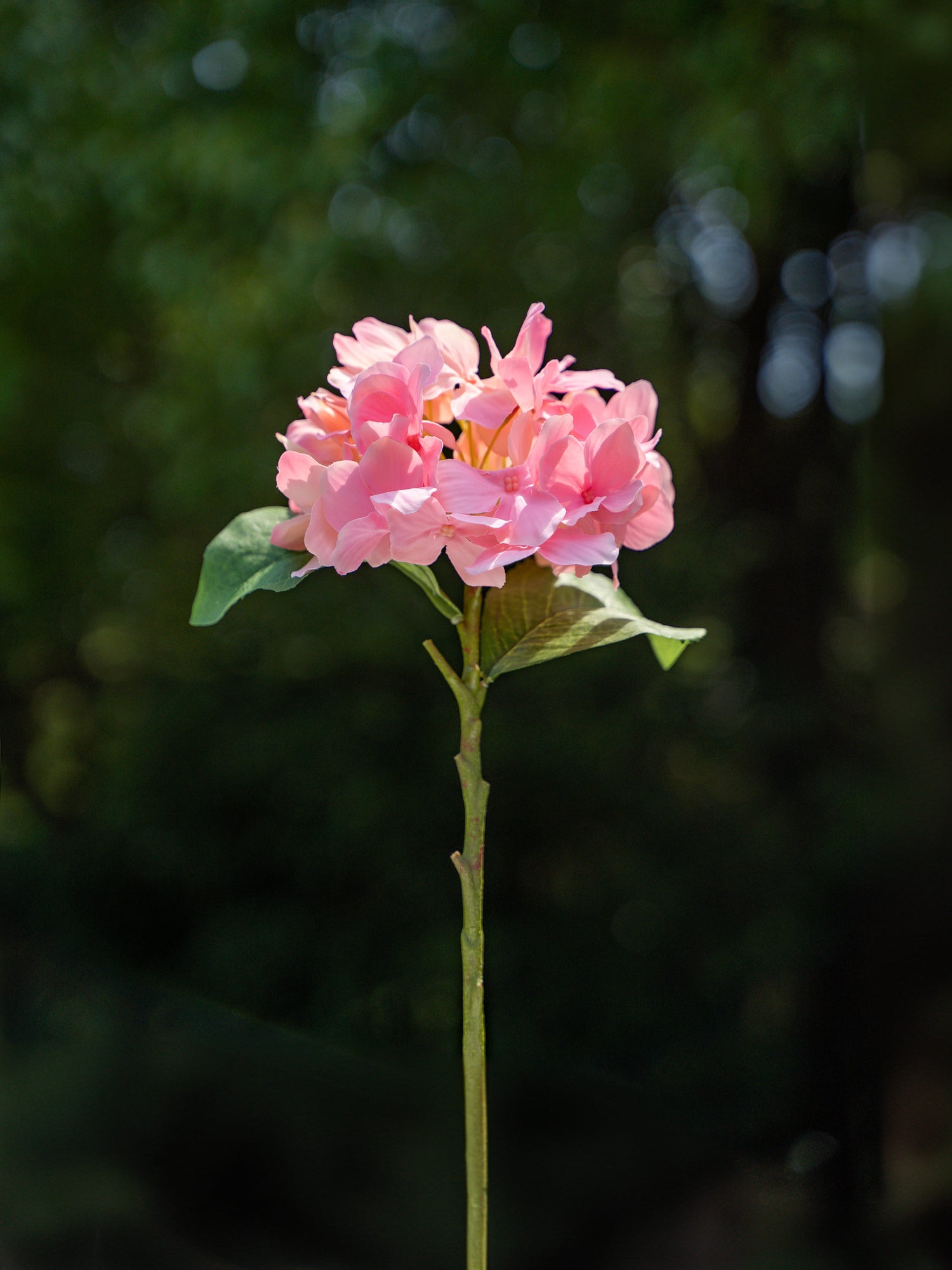 Faux Flowers Pink Single-headed Hydrangea - 18&quot;