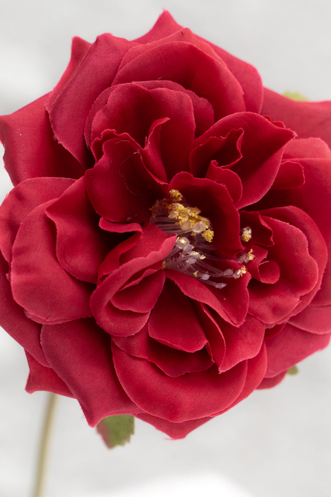 Red  Artificial Cabbage Rose - 10&quot;