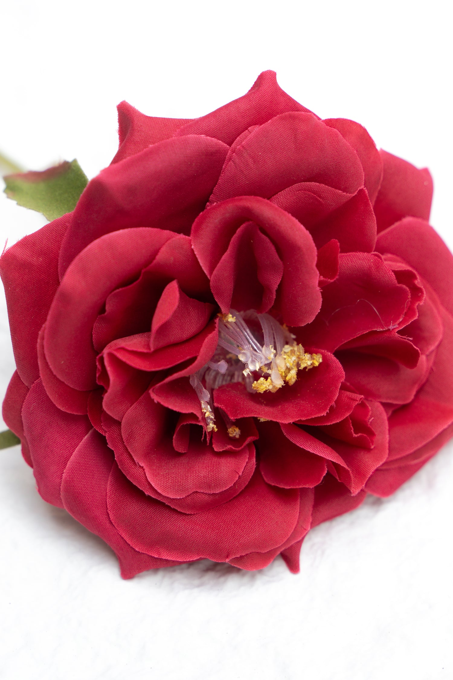 Red  Artificial Cabbage Rose - 10&quot;