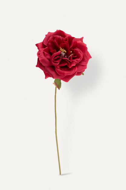 Red  Artificial Cabbage Rose - 10&quot;