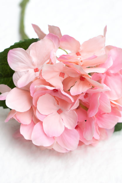 Faux Flowers Pink Single-headed Hydrangea - 18&quot;