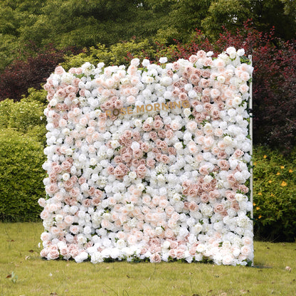 Corrine：5D Fabric Artificial rolling up curtain flower wall