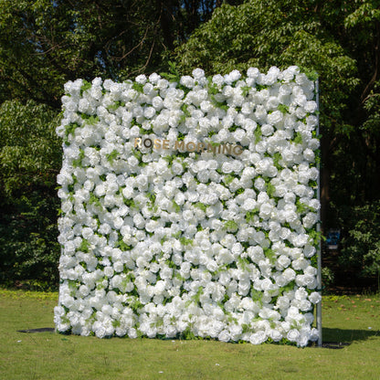 Forest：5D Fabric Artificial rolling up curtain flower wall