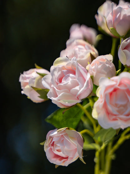 Pink Artificial 13-headed Spray Rose  Flower - 22&quot;