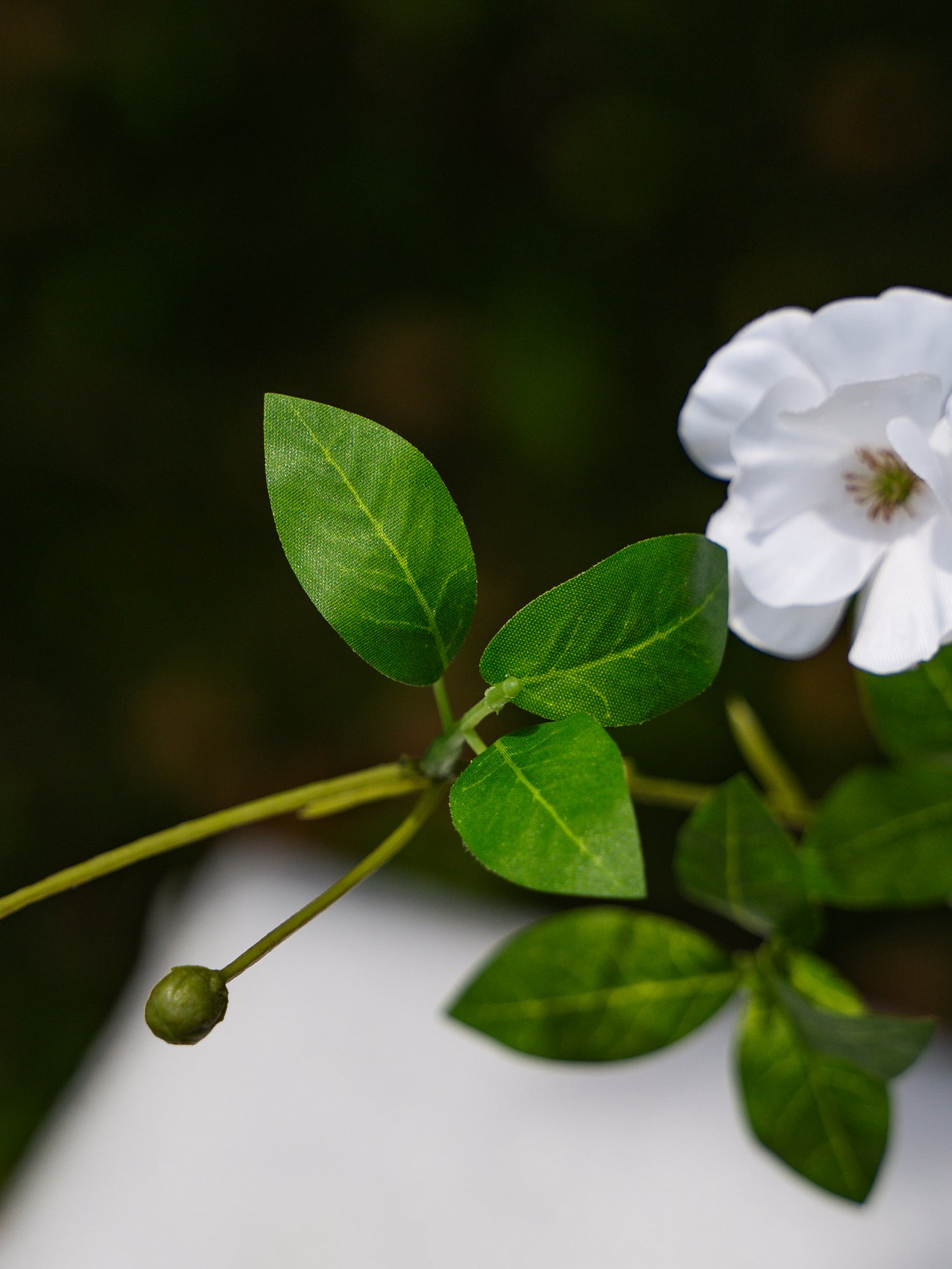 Faux Sulfur Cosmos  Blossom in White  - 18&quot;