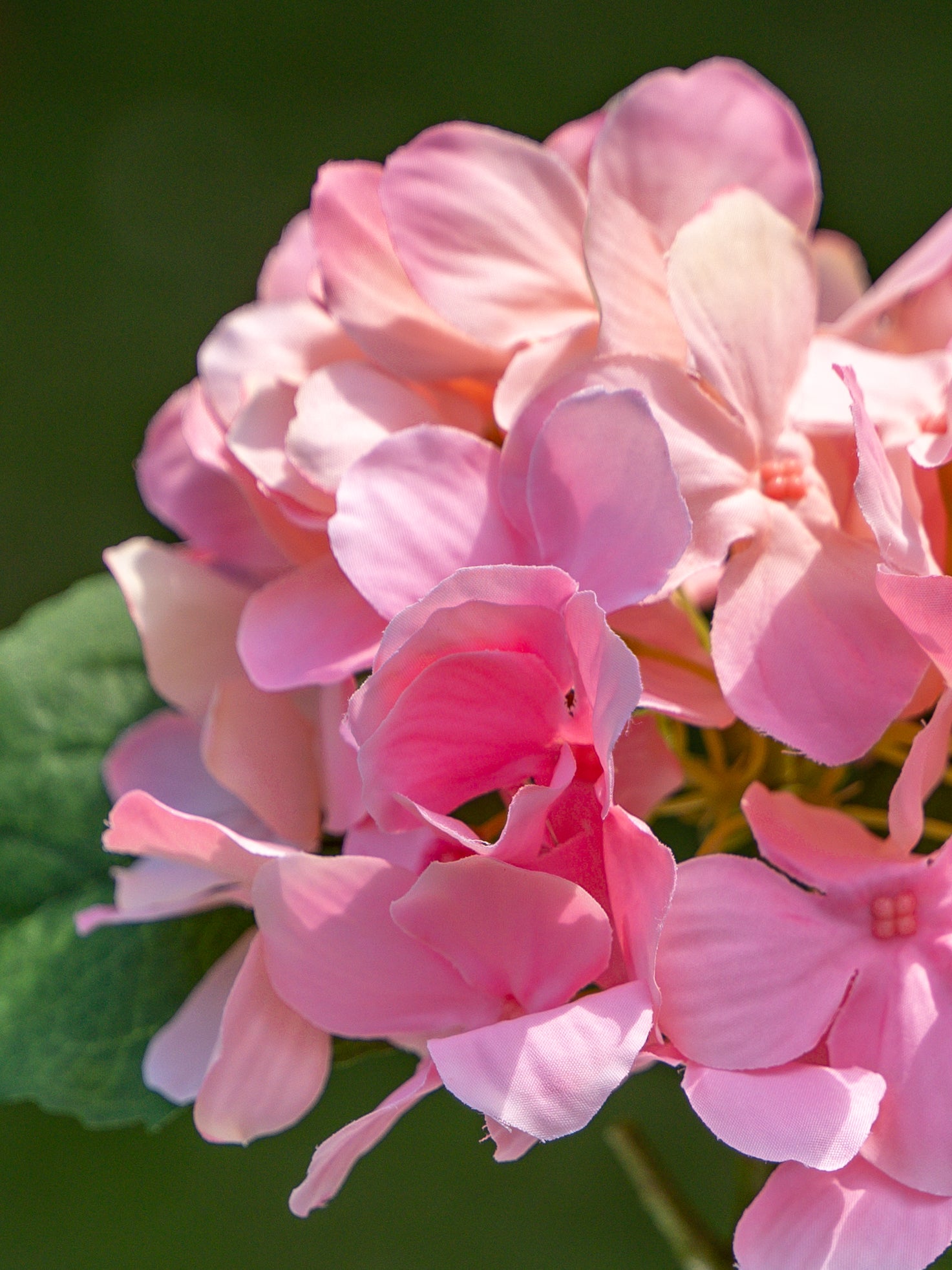 Faux Flowers Pink Single-headed Hydrangea - 18&quot;