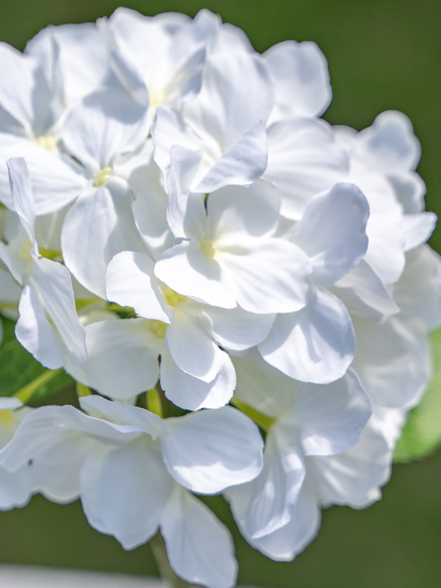 Faux Flowers White Single-headed Hydrangea - 18&quot;