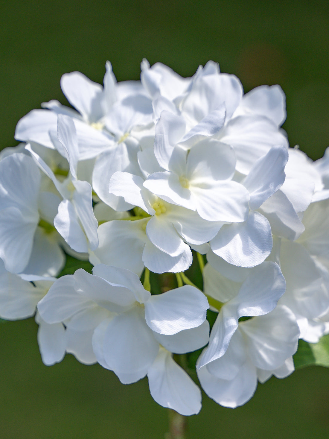 Faux Flowers White Single-headed Hydrangea - 18&quot;