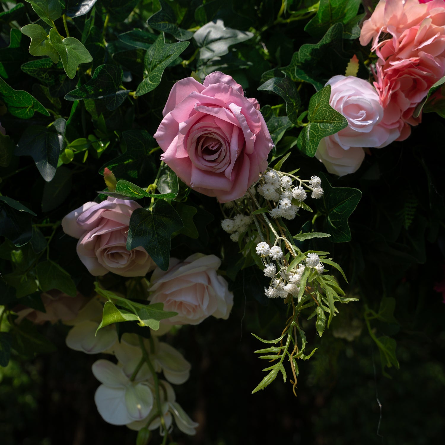 Hailey：Wedding Party Background Flower Arch Decoration（Not Including Frame)