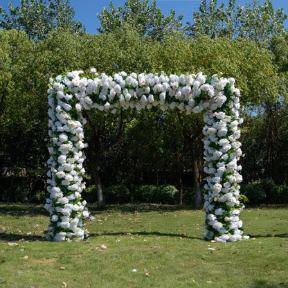 Paige：Fabric Artificial rolling up curtain flower arch（Not Including Frame)