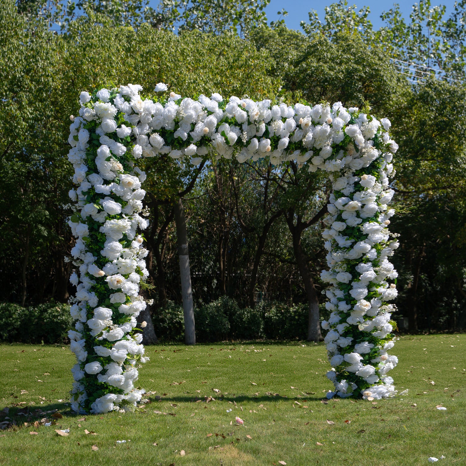 Paige：Fabric Artificial rolling up curtain flower arch（Not Including Frame)