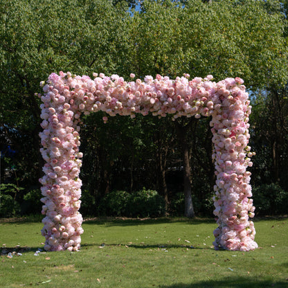 Nadia：Garden Series New Fabric Artificial rolling up curtain flower arch（Not Including Frame)