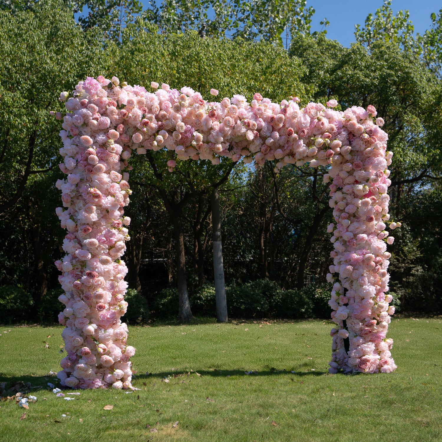 Nadia：Garden Series New Fabric Artificial rolling up curtain flower arch（Not Including Frame)