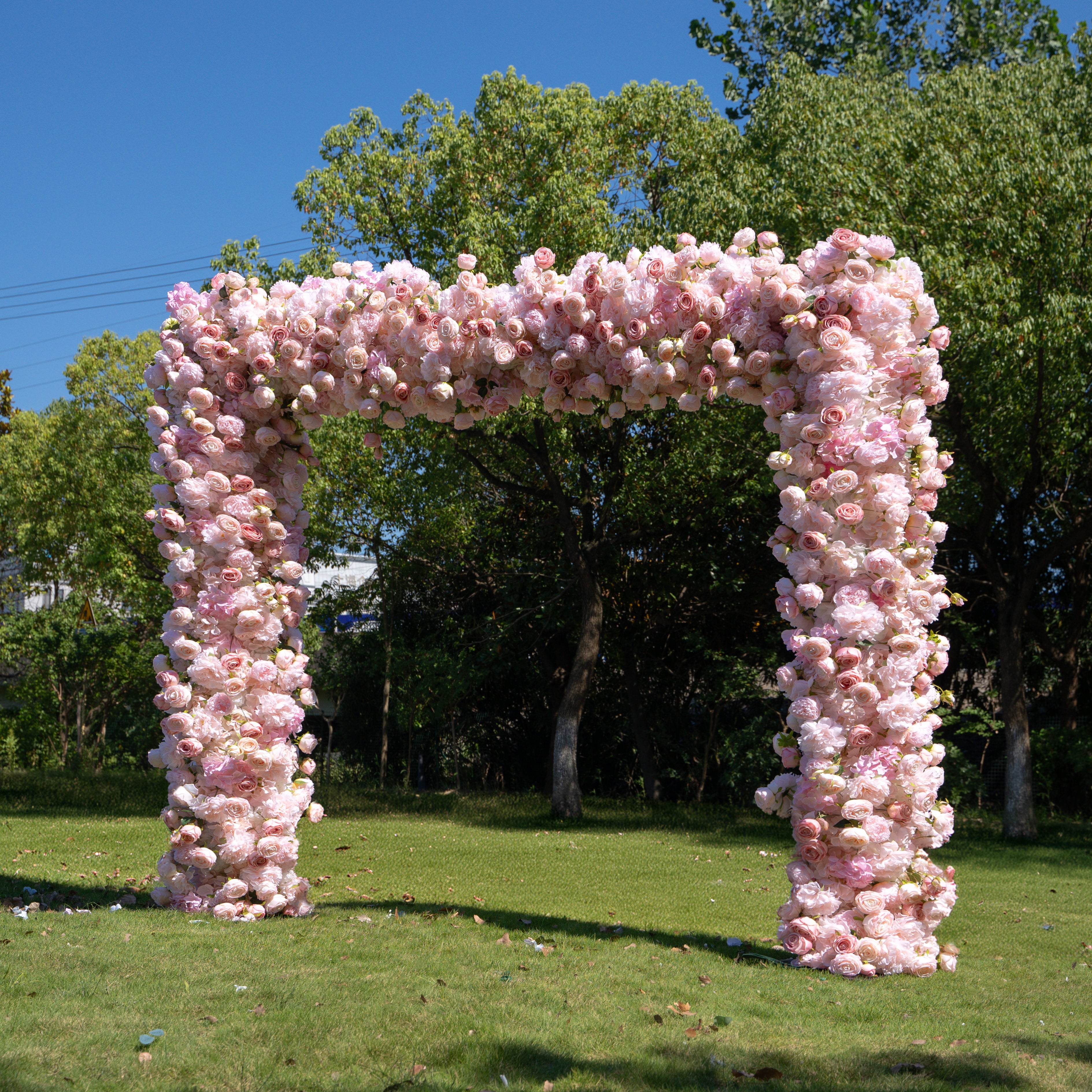 Nadia：Garden Series New Fabric Artificial rolling up curtain flower arch（Not Including Frame)