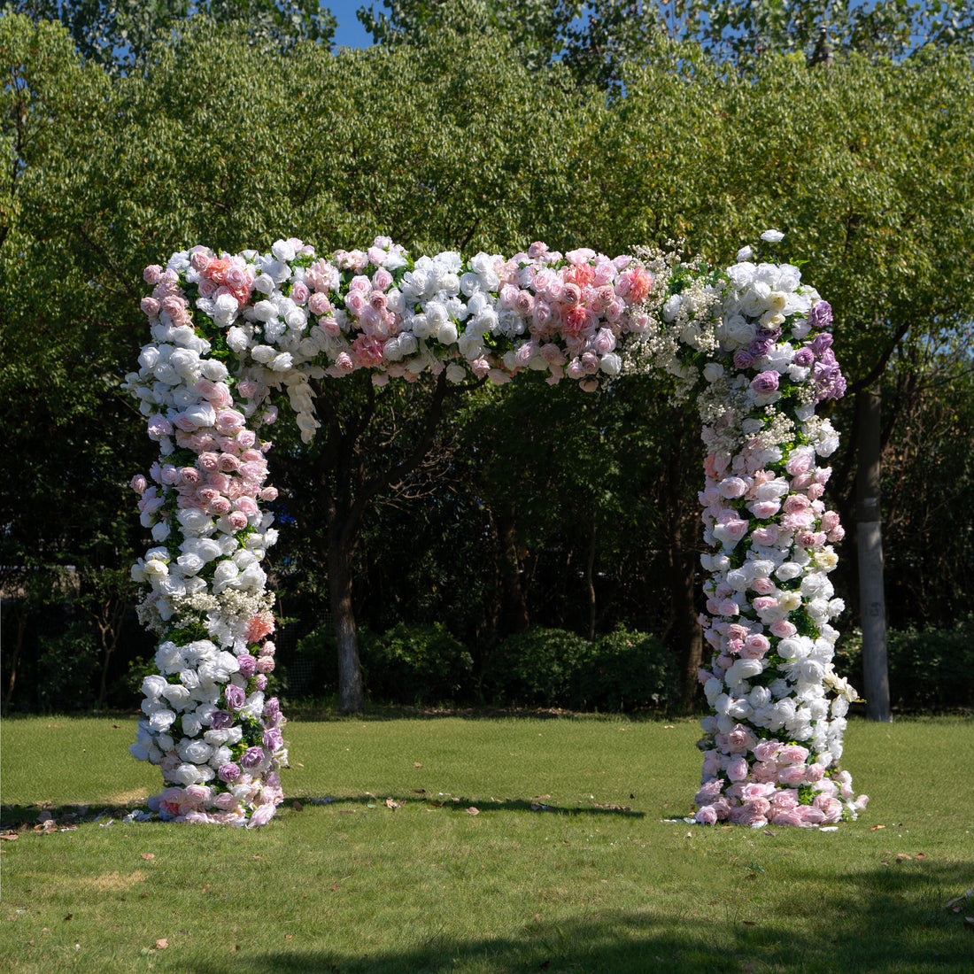 Secret ：5D Fabric Artificial rolling up curtain flower arch（Not Including Frame)