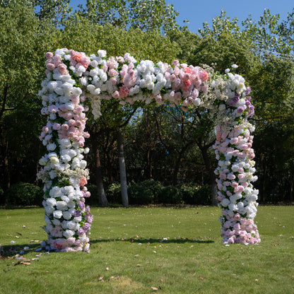 Secret ：5D Fabric Artificial rolling up curtain flower arch（Not Including Frame)