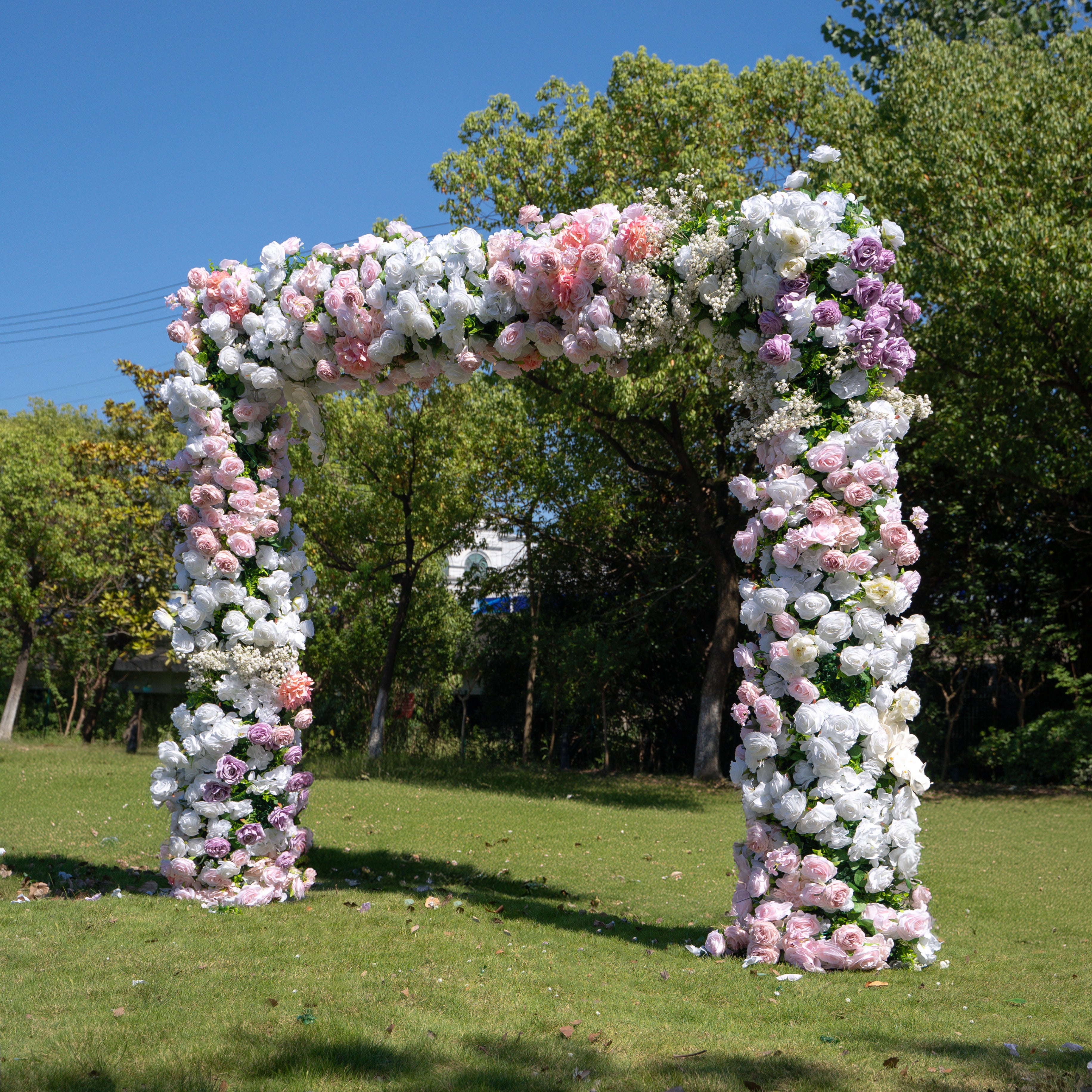 Secret ：5D Fabric Artificial rolling up curtain flower arch（Not Including Frame)