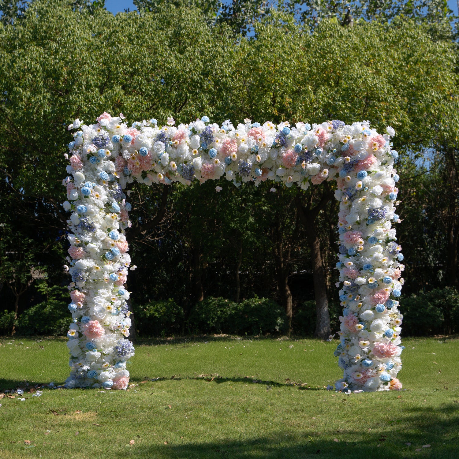 Lola：Fabric Artificial rolling up curtain flower arch（Not Including Frame)