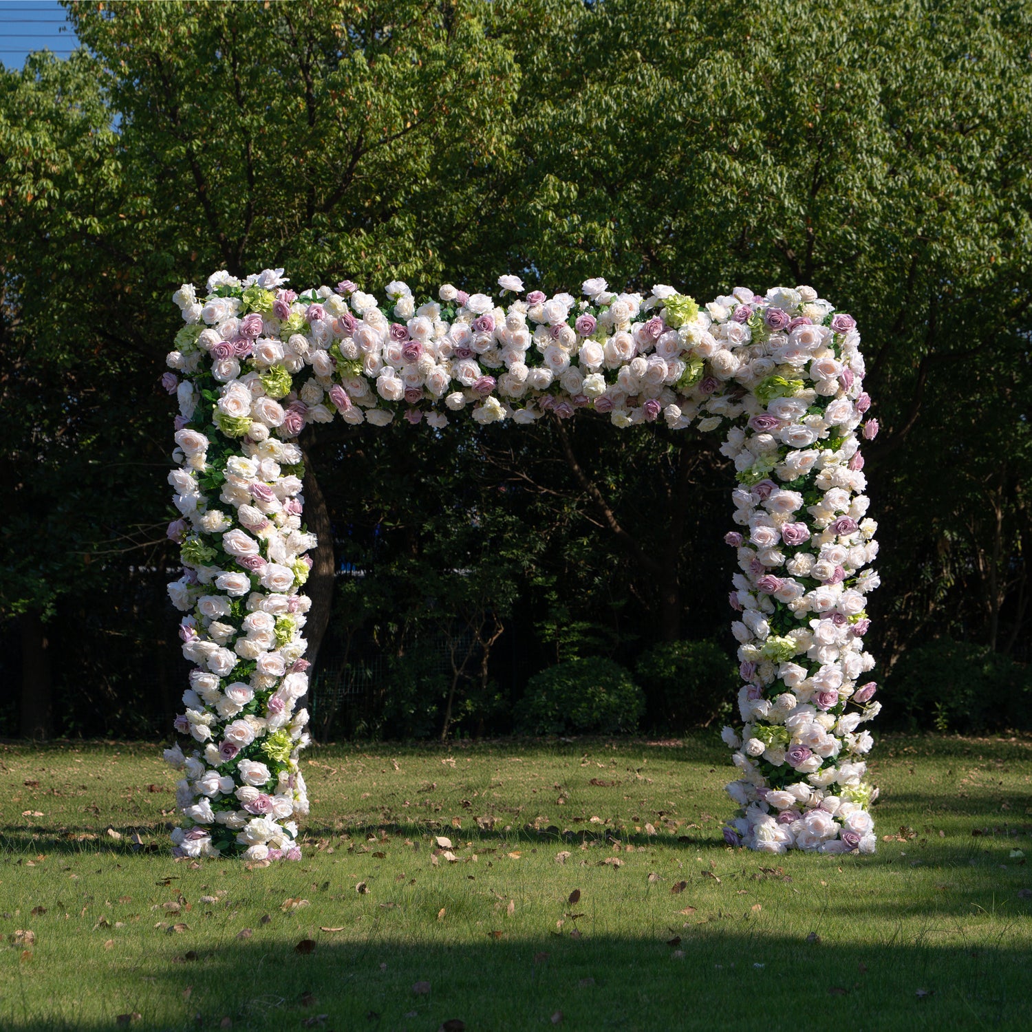 Bonnie： Fabric Artificial rolling up curtain flower arch（Not Including Frame)