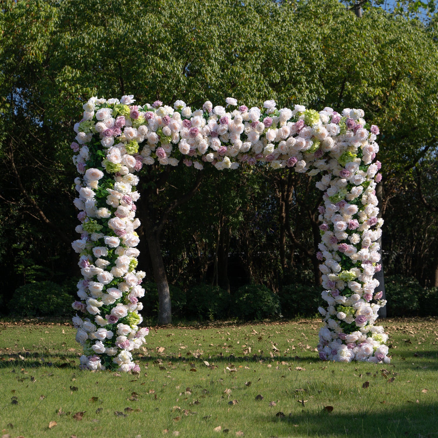 Bonnie： Fabric Artificial rolling up curtain flower arch（Not Including Frame)