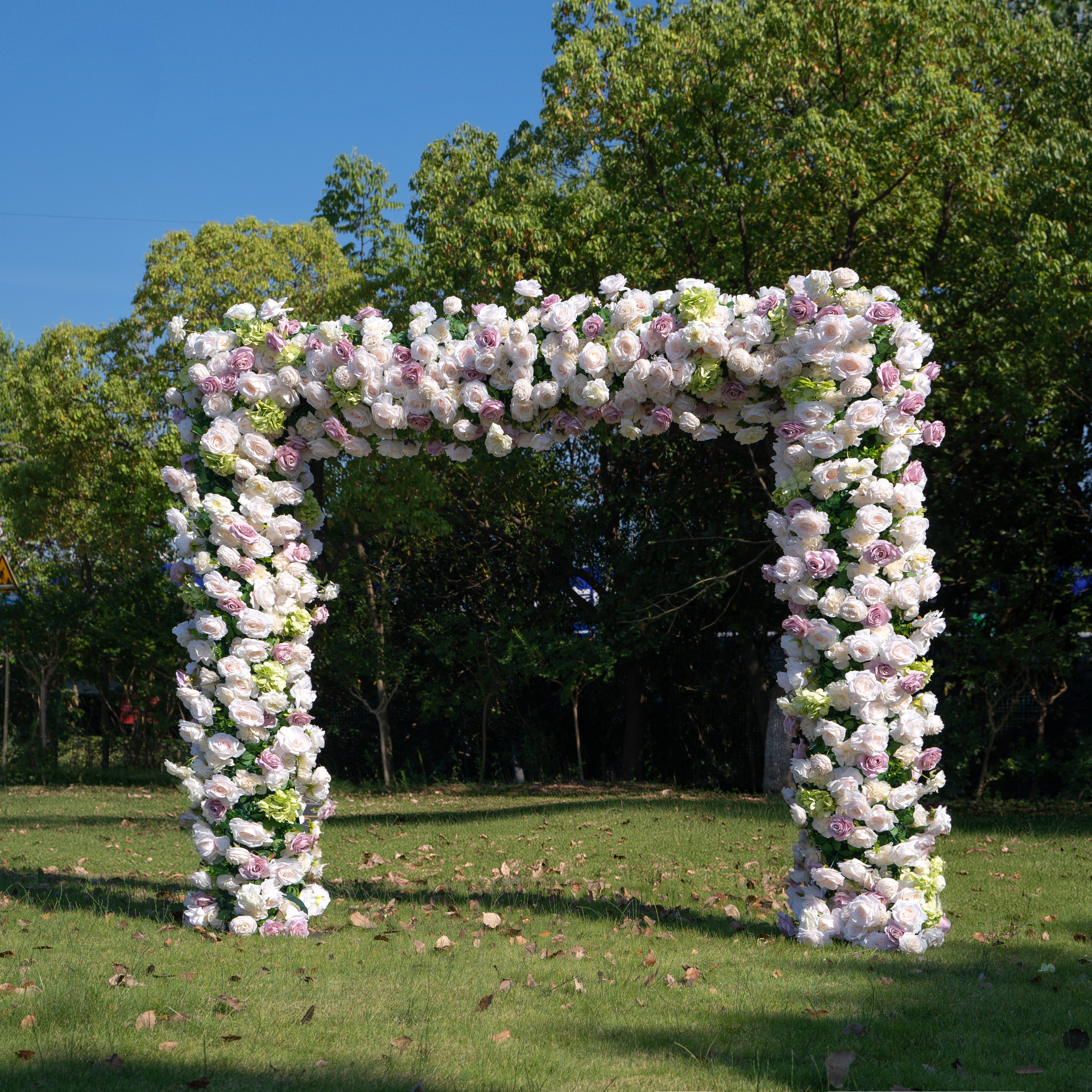 Bonnie： Fabric Artificial rolling up curtain flower arch（Not Including Frame)