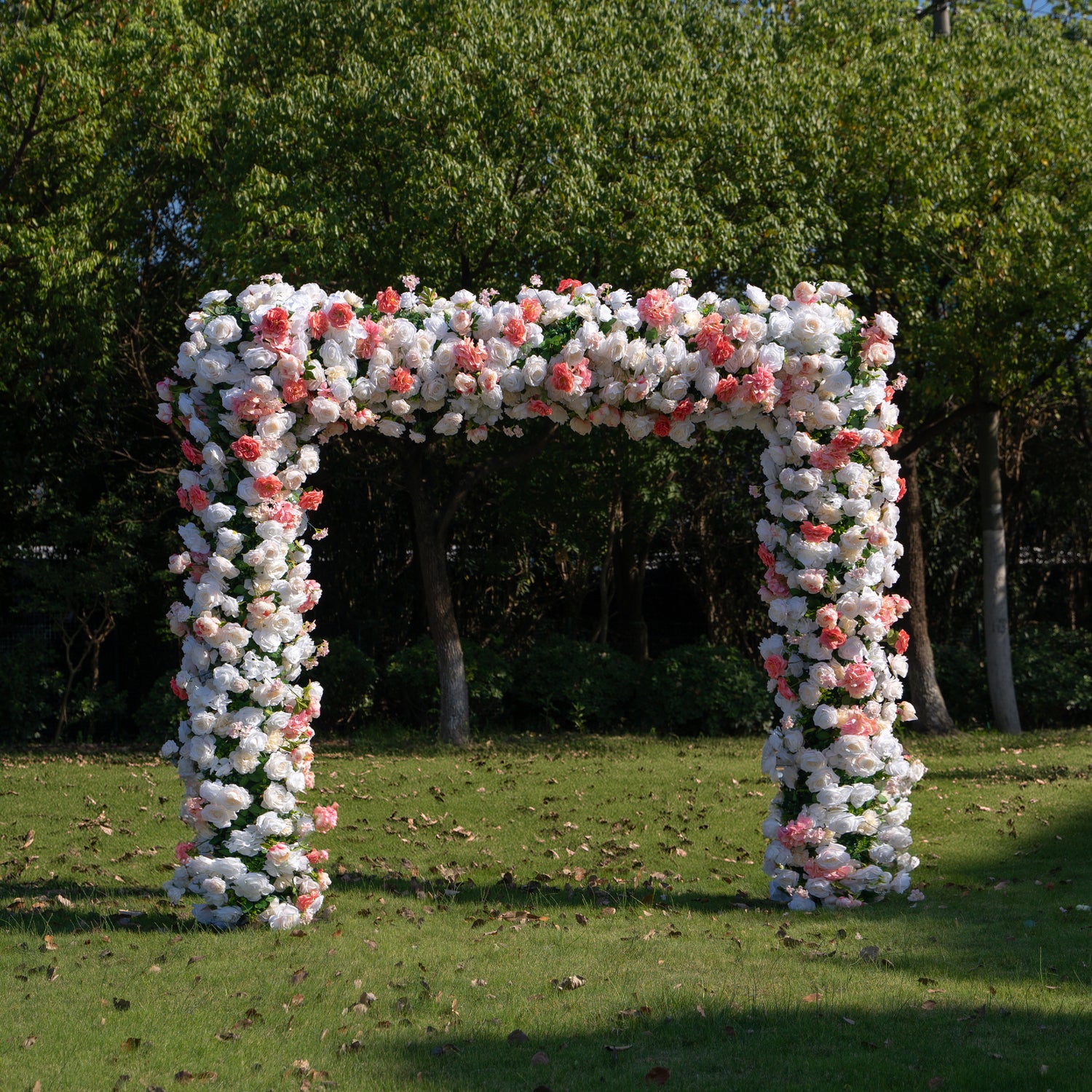 Anastasia： Fabric Artificial rolling up curtain flower arch（Not Including Frame)