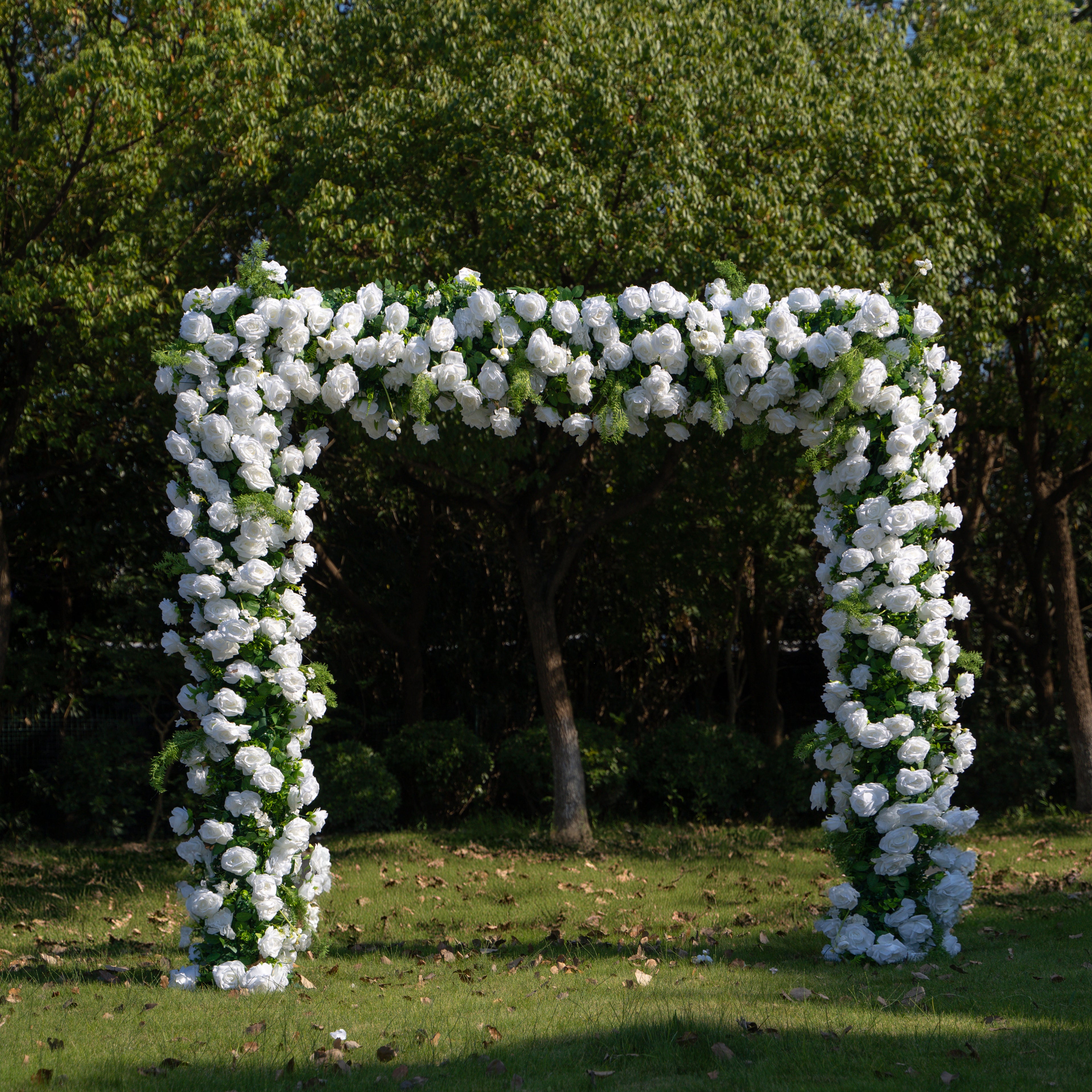 Nature：Fabric Artificial rolling up curtain flower arch（Not Including Frame)