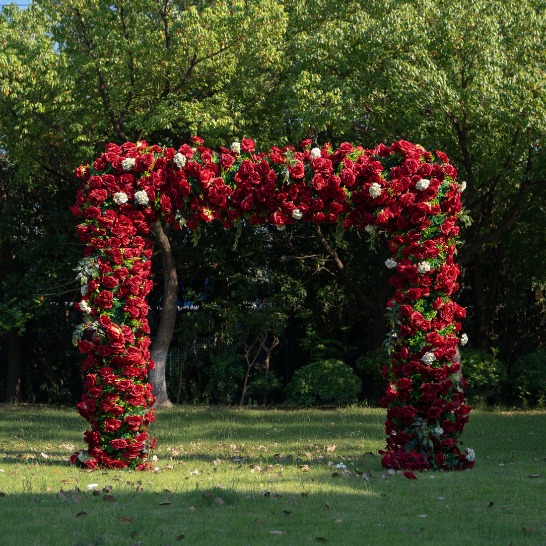 Lana： Fabric Artificial rolling up curtain flower arch（Not Including Frame)