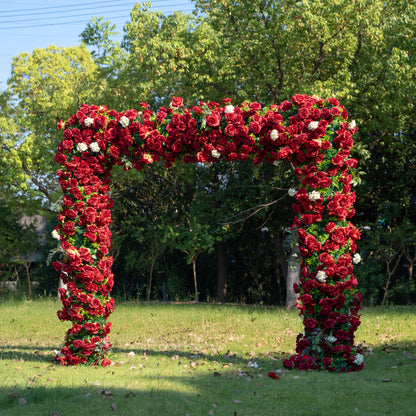 Lana： Fabric Artificial rolling up curtain flower arch（Not Including Frame)