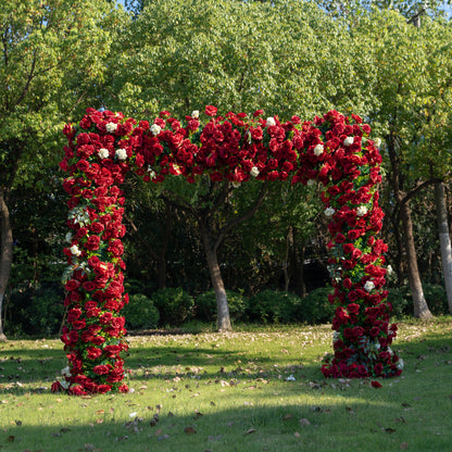 Lana： Fabric Artificial rolling up curtain flower arch（Not Including Frame)