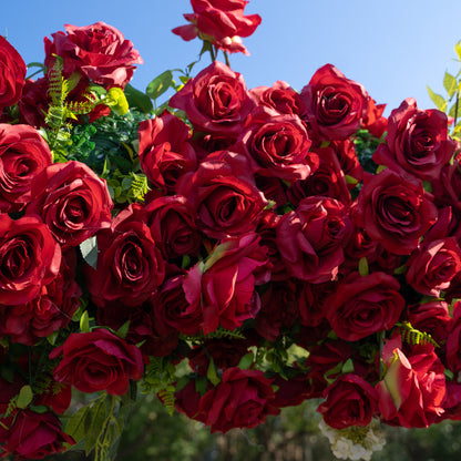 Lana： Fabric Artificial rolling up curtain flower arch（Not Including Frame)