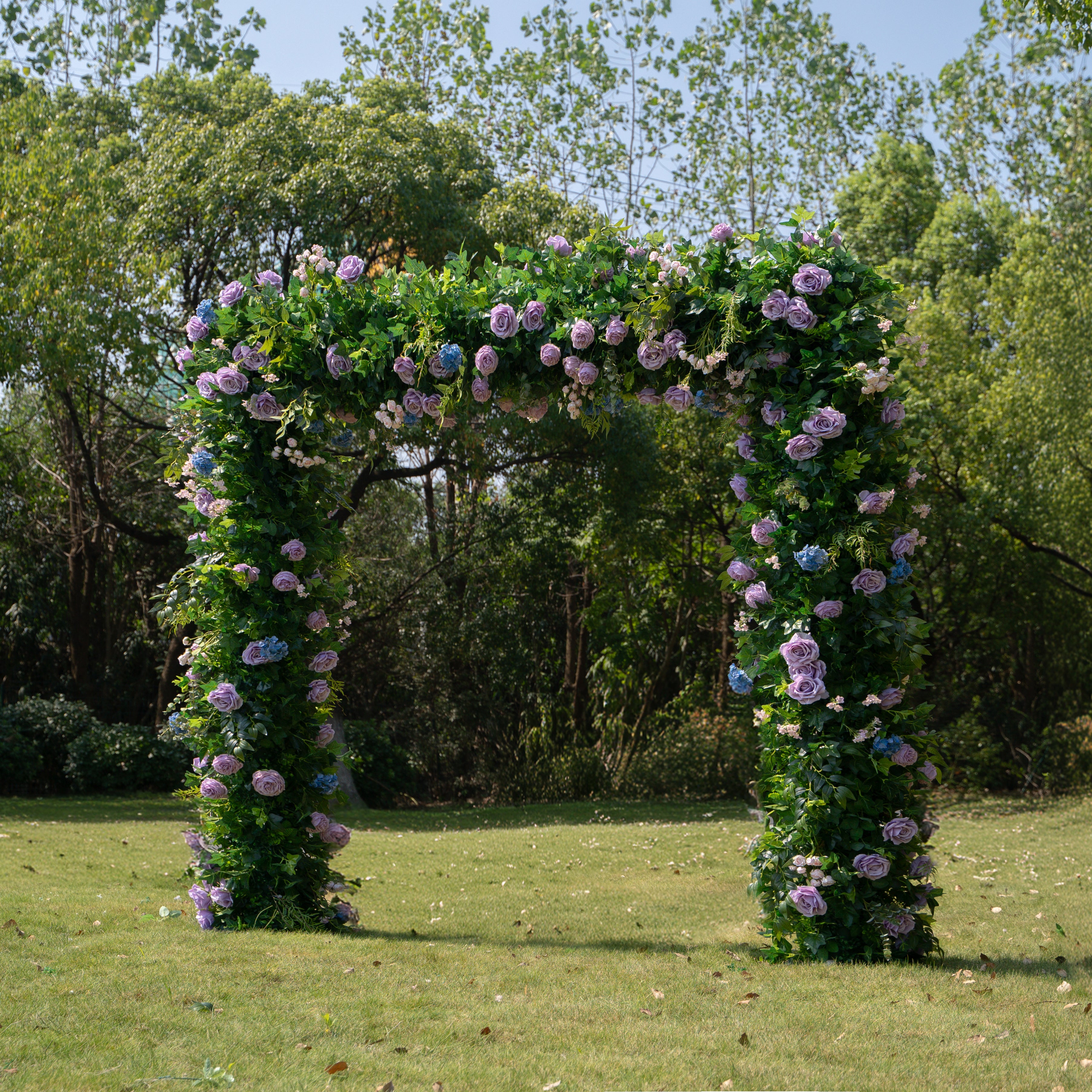 Pulsating： Fabric Artificial rolling up curtain flower arch（Not Including Frame)