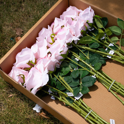 Pink Core Curled Rose Flower- 19&quot;