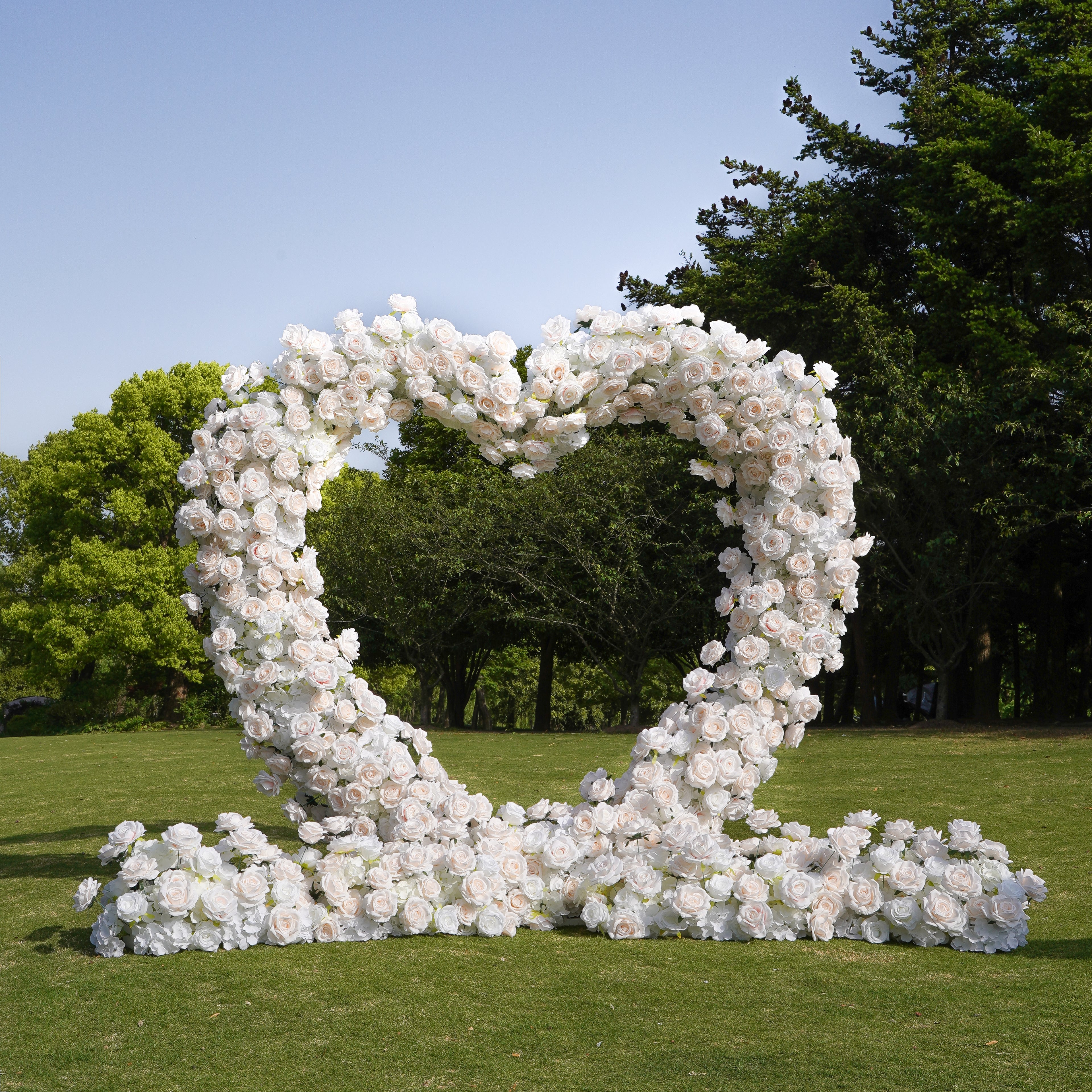 Heart：Wedding Party Background Floral Arch Decoration