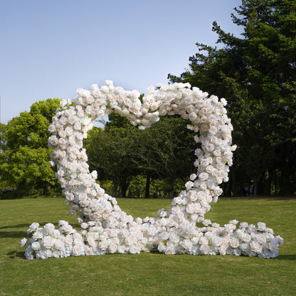 Heart：Wedding Party Background Floral Arch Decoration