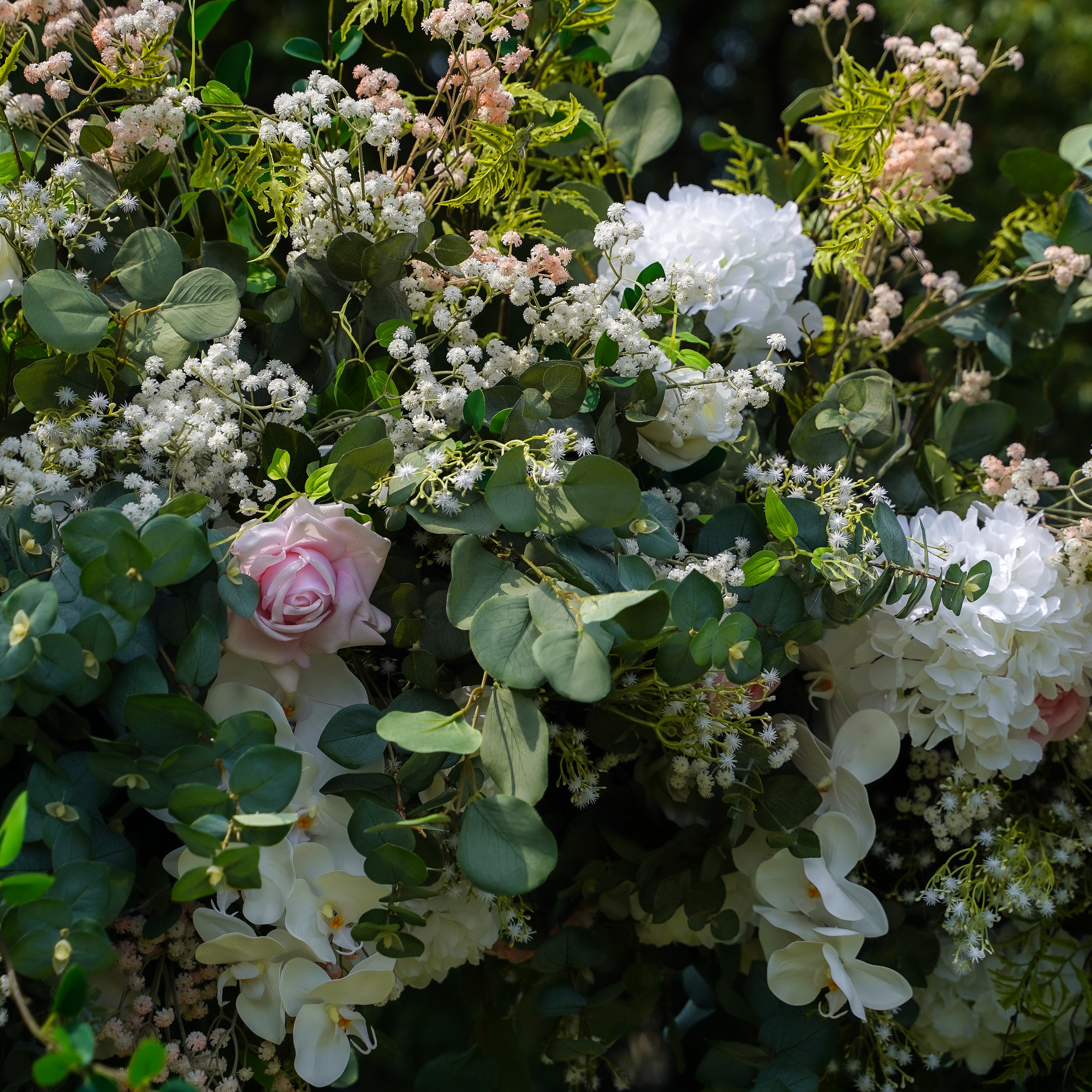 Jean：Wedding Party Background Floral Arch Decoration