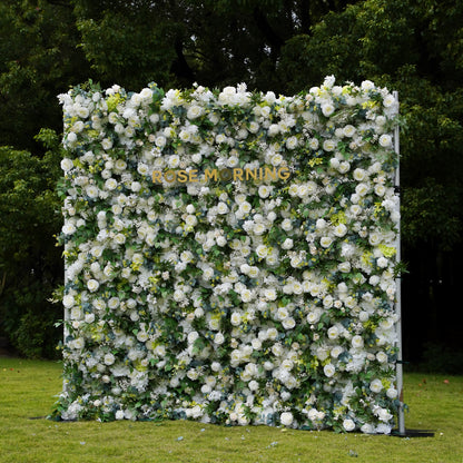 Arcadia：3D Fabric Artificial rolling up curtain flower wall