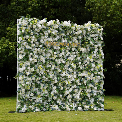 Arcadia：3D Fabric Artificial rolling up curtain flower wall