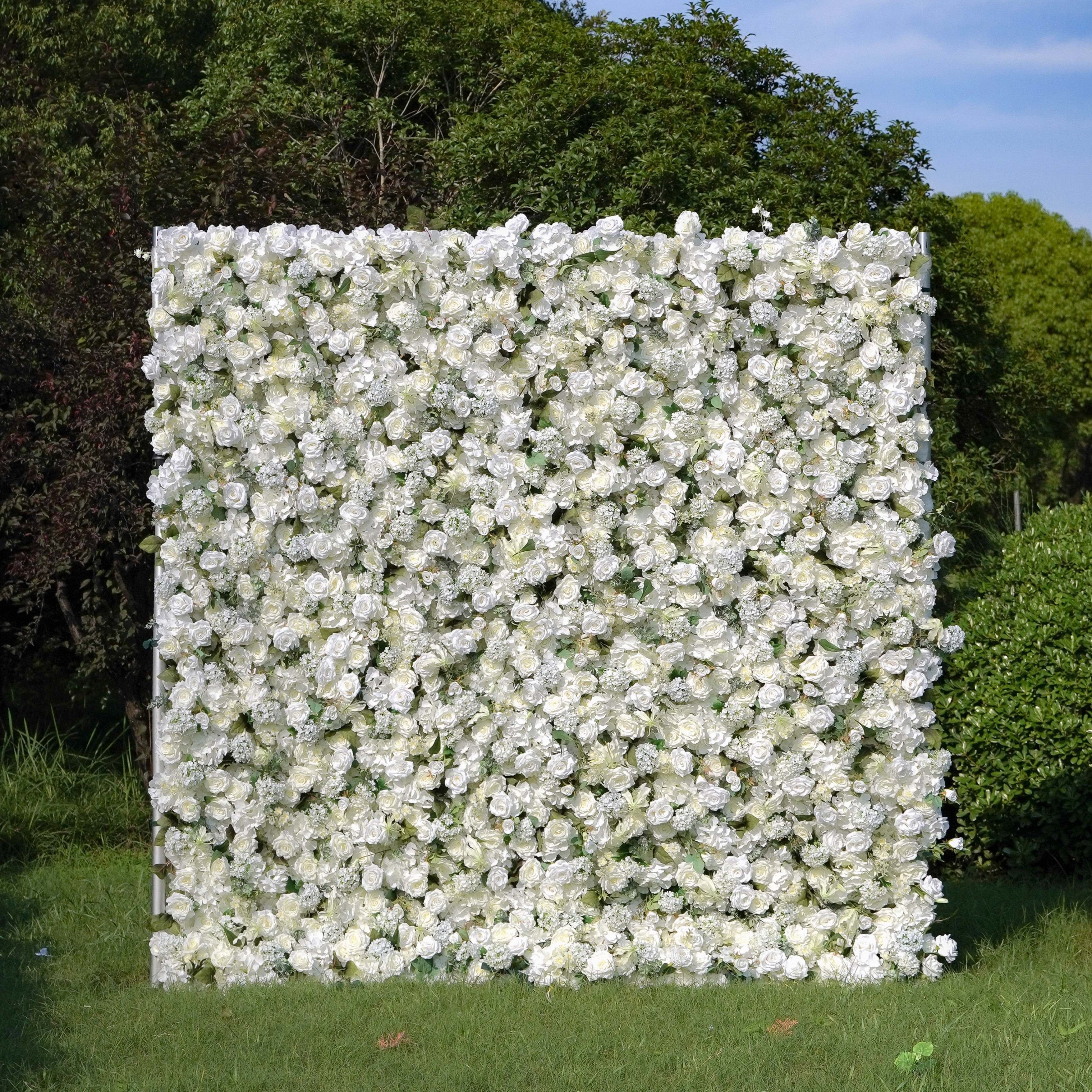 Aria：5D Fabric Artificial rolling up curtain flower wall