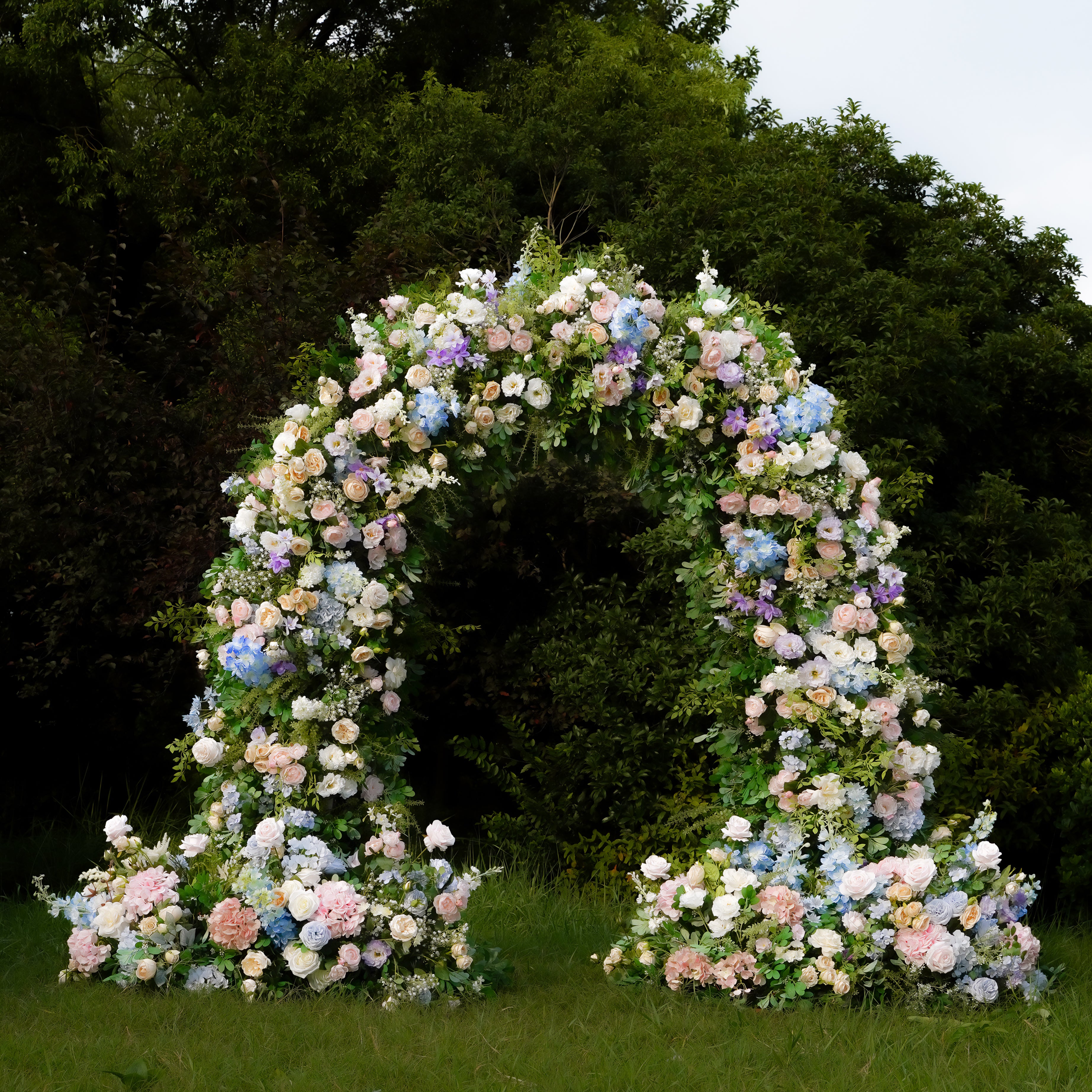 Audrey：Wedding Party Background Floral Arch Decoration