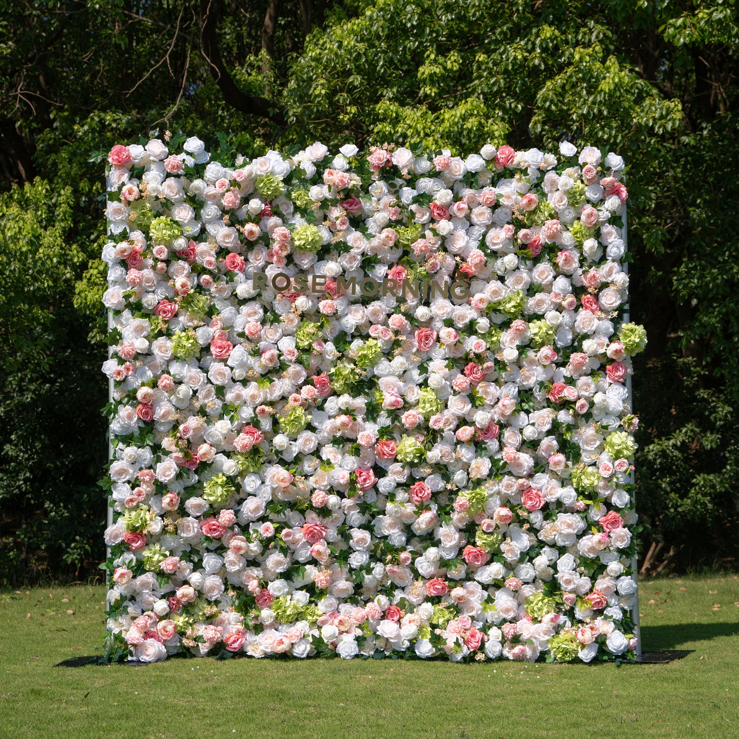 Cassine：5D Fabric Artificial rolling up curtain flower wall