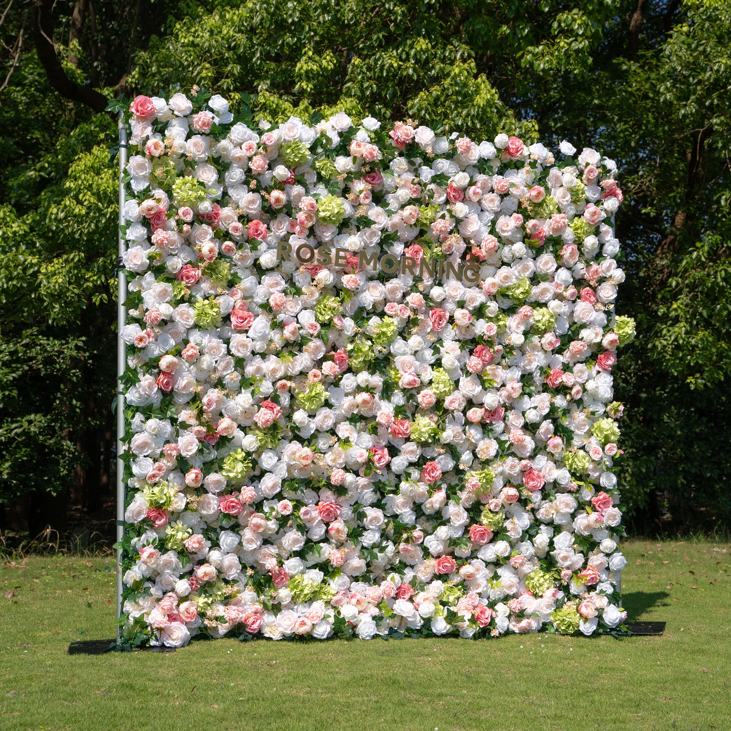 Cassine：5D Fabric Artificial rolling up curtain flower wall