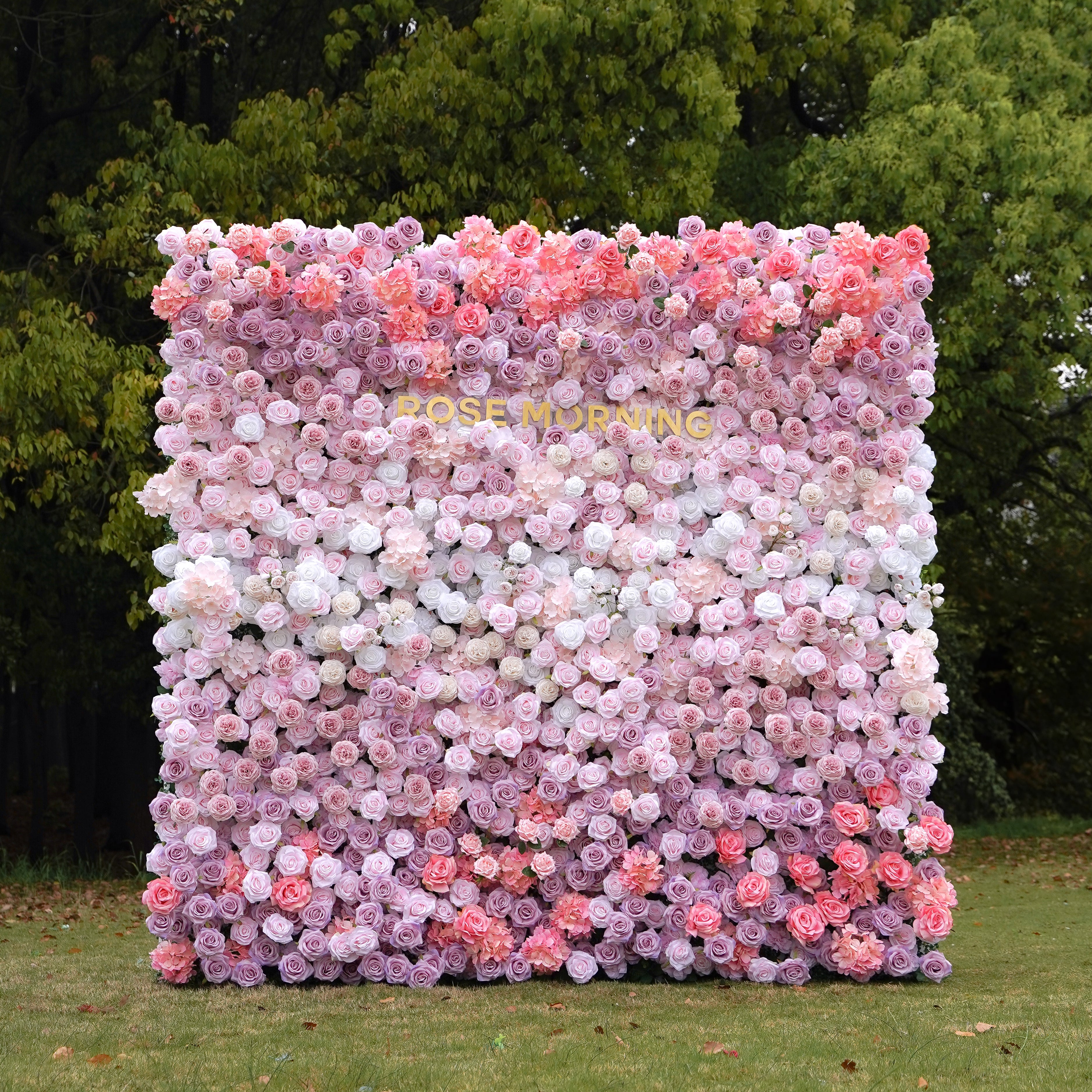 Ciana：5D Fabric Artificial rolling up curtain flower wall