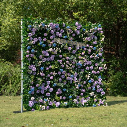 Dana：5D Fabric Artificial rolling up curtain flower wall