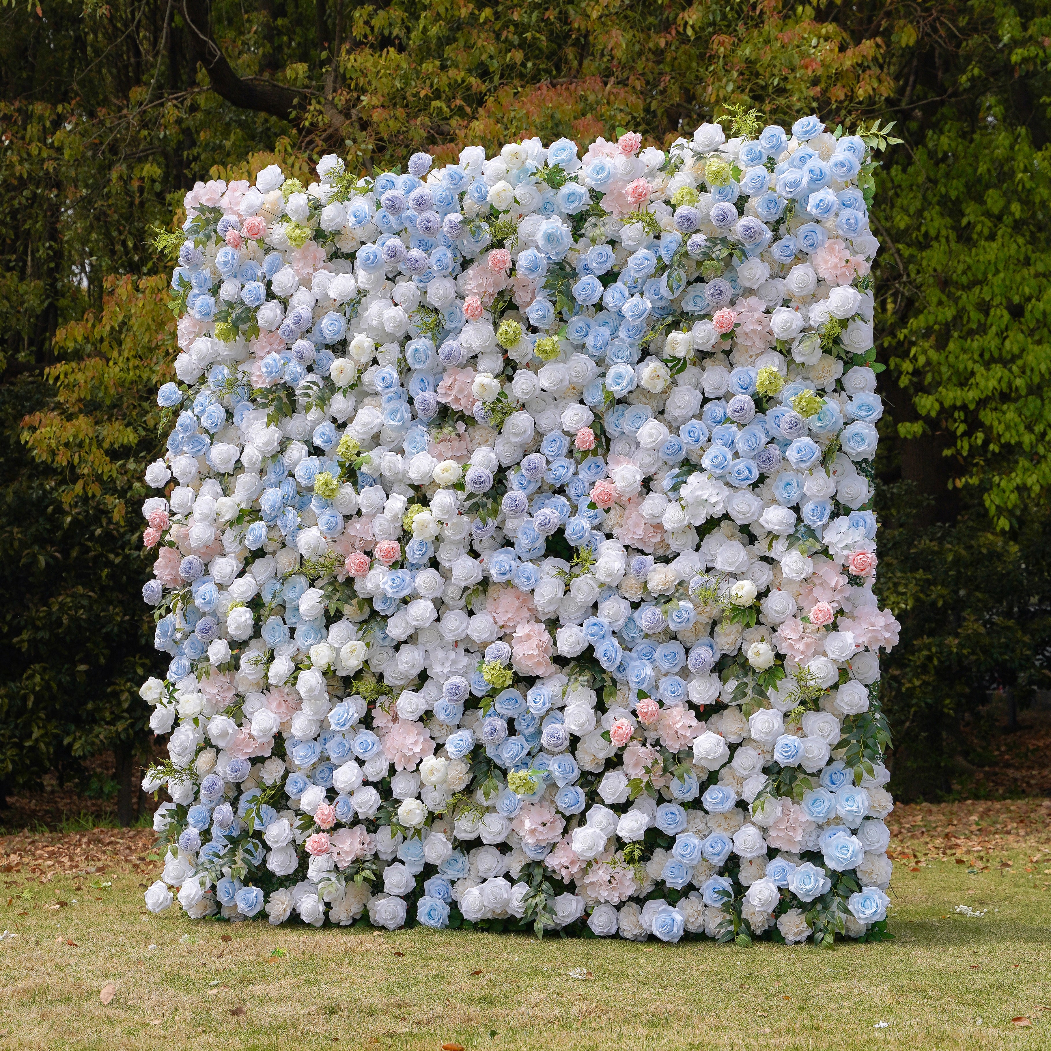 Frank：5D Fabric Artificial rolling up curtain flower wall