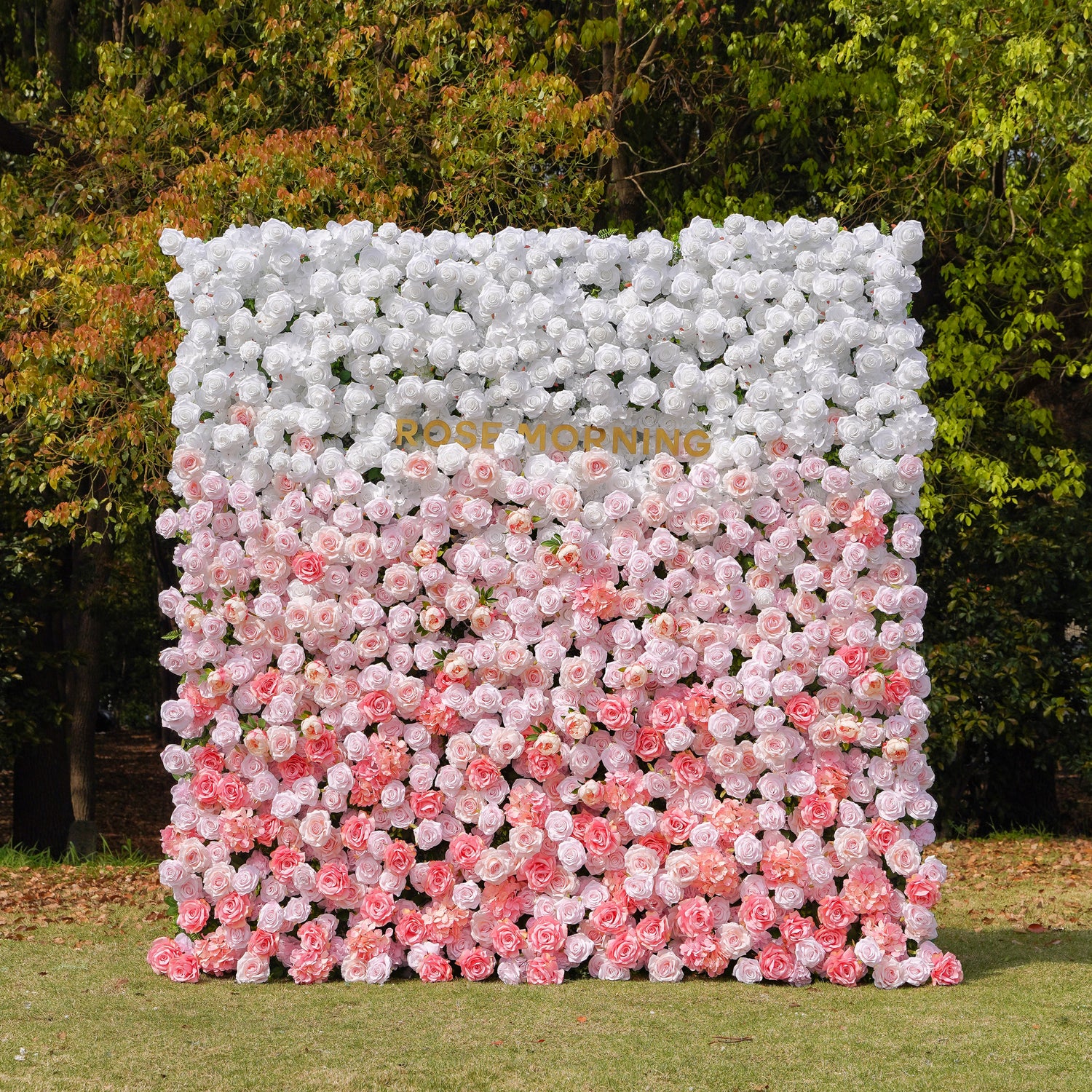 Gelato：5D Fabric Artificial rolling up curtain flower wall