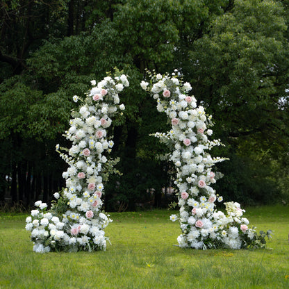 Jo：Wedding Party Background Floral Arch Decoration