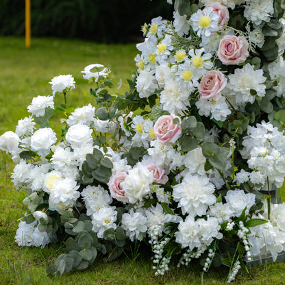 Jo：Wedding Party Background Floral Arch Decoration